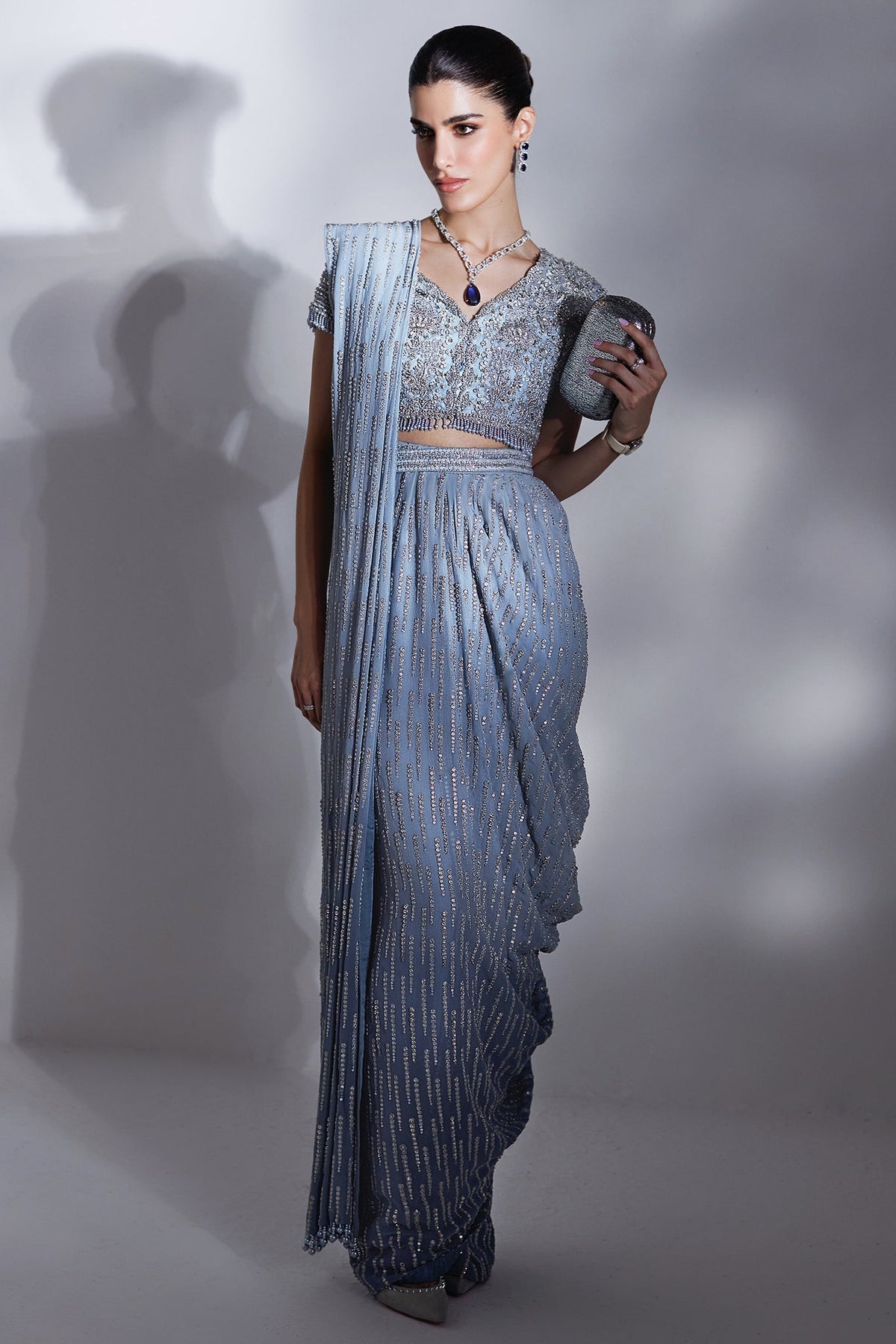 Elan | Luxury Wedding Wears | ECLAT GLACE (EP-21008) - Designer Dress - Type : Ladies Clothes - Available at Libayah - 100% Original