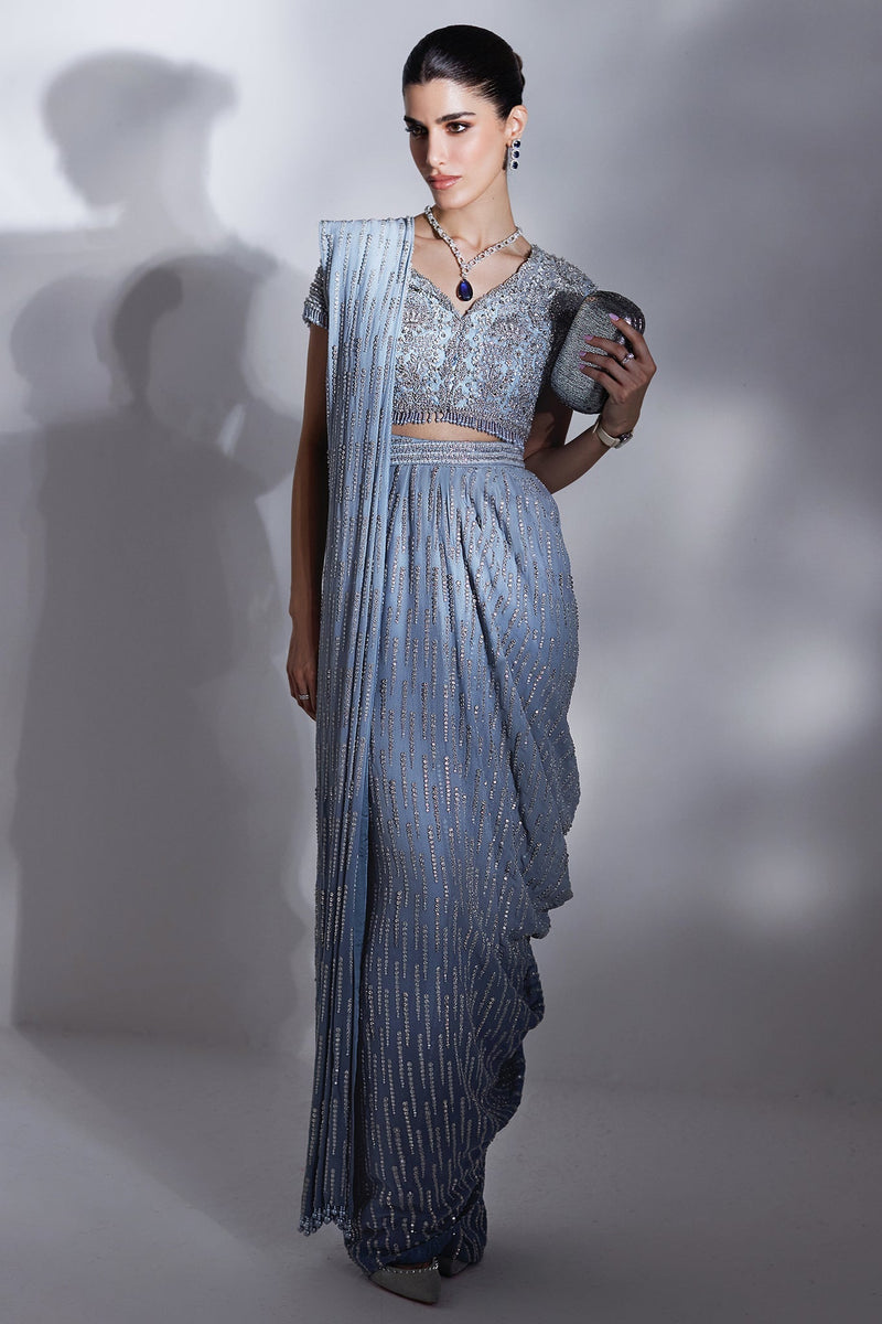 Elan | Luxury Wedding Wears | ECLAT GLACE (EP-21008) - Designer Dress - Type : Ladies Clothes - Available at Libayah - 100% Original