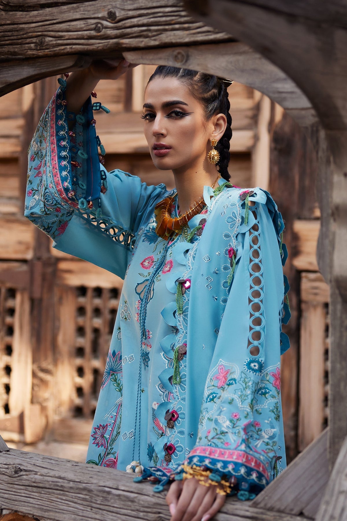 Elan | Luxury Lawn 25 | ISLA BLEU (EL25-11 A) by Elan - Designer Dress - Type: Ladies Clothes - Available at Libayah - 100% Original