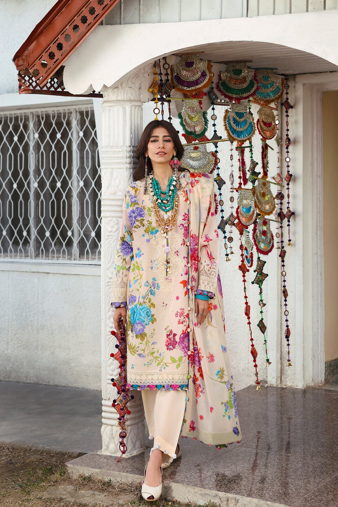 Zaha | Lawn 25 | ALYA (ZL25-07 B) by Zaha - Designer Dress - Type: Ladies Clothes - Available at Libayah - 100% Original