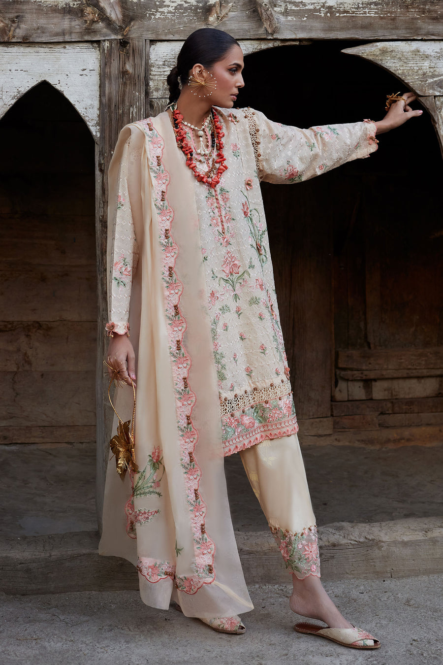 Afrozeh | Basic Pret 26 RTW | NACRE by Afrozeh - Designer Dress  - Type : Ladies Clothes - Available at Libayah - 100% Original 