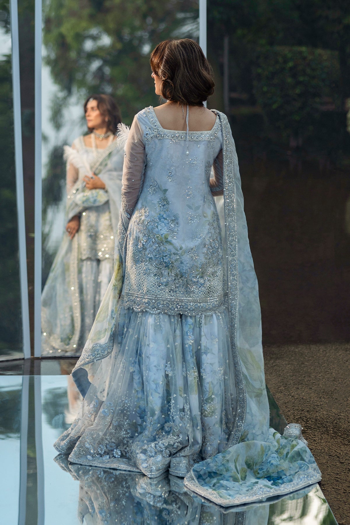 Erum Khan | Jahan Wedding 25 | Floral Drop by Erum Khan - Designer Dress  - Type : Ladies Clothes - Available at Libayah - 100% Original 
