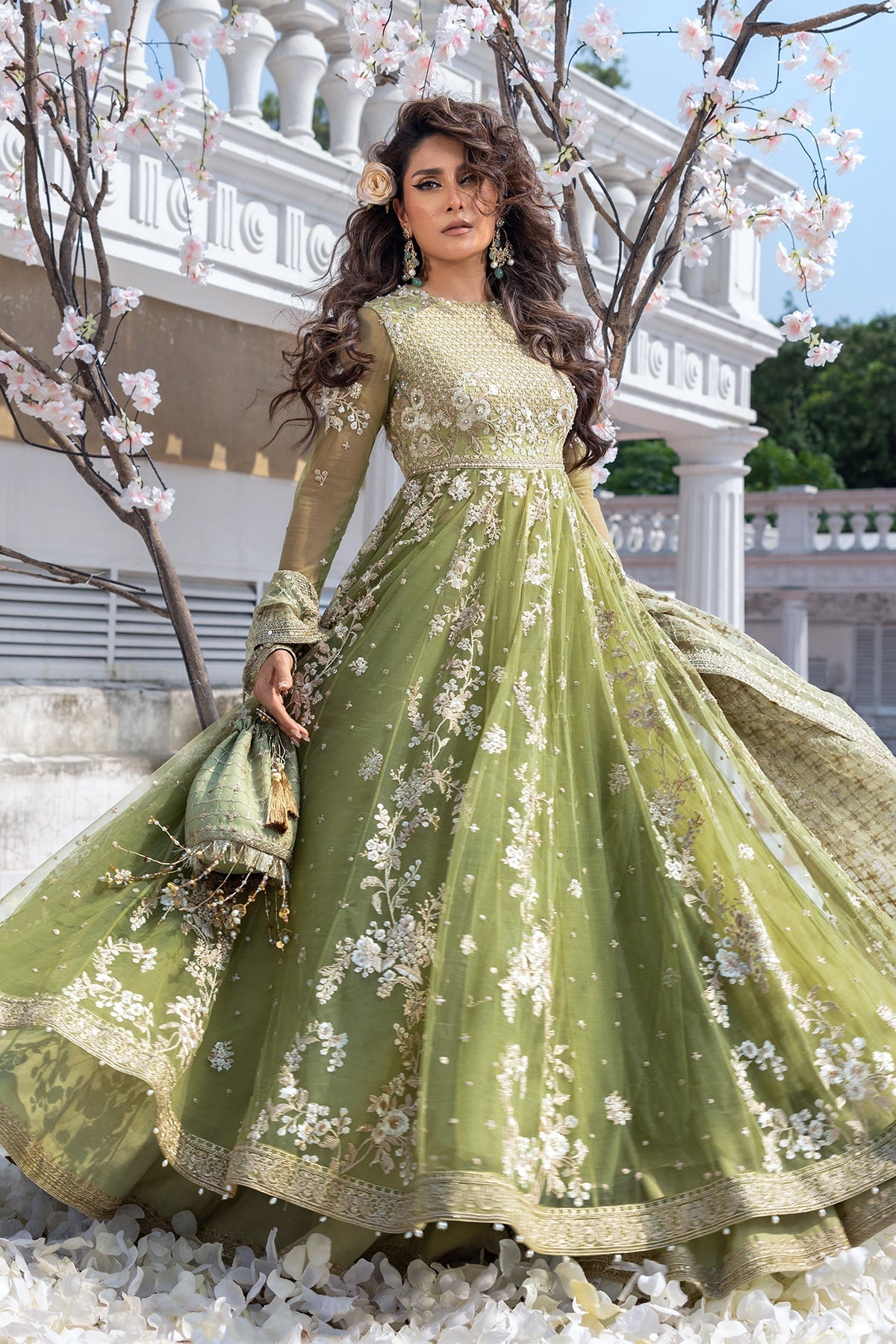 Erum Khan | Jahan Wedding 25 | Mint Glow by Erum Khan - Designer Dress  - Type : Ladies Clothes - Available at Libayah - 100% Original 