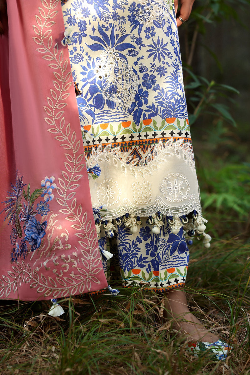 Zaha | Lawn 25 | WHITE SOLANA (ZL25-03 B) by Zaha - Designer Dress - Type: Ladies Clothes - Available at Libayah - 100% Original