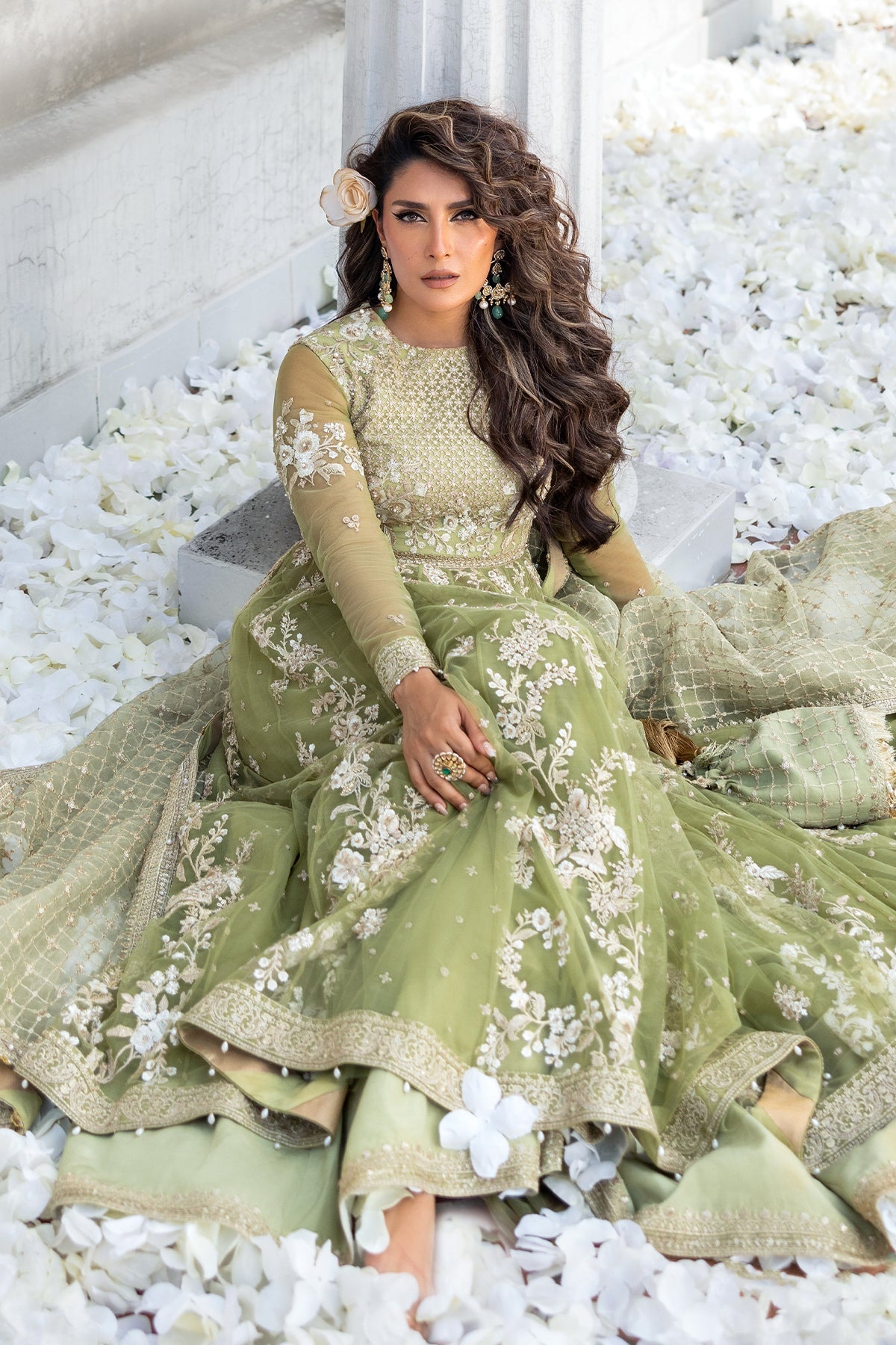 Erum Khan | Jahan Wedding 25 | Mint Glow by Erum Khan - Designer Dress  - Type : Ladies Clothes - Available at Libayah - 100% Original 