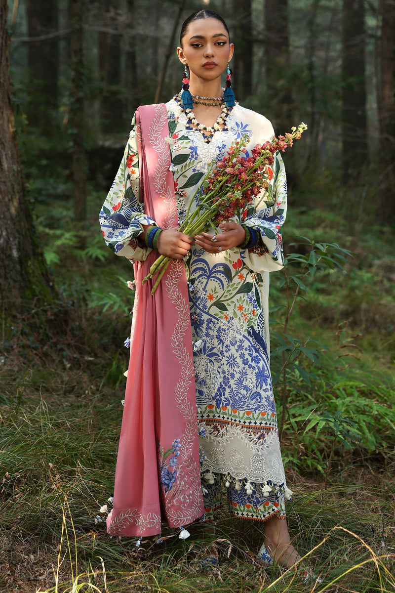 Zaha | Lawn 25 | WHITE SOLANA (ZL25-03 B) by Zaha - Designer Dress - Type: Ladies Clothes - Available at Libayah - 100% Original