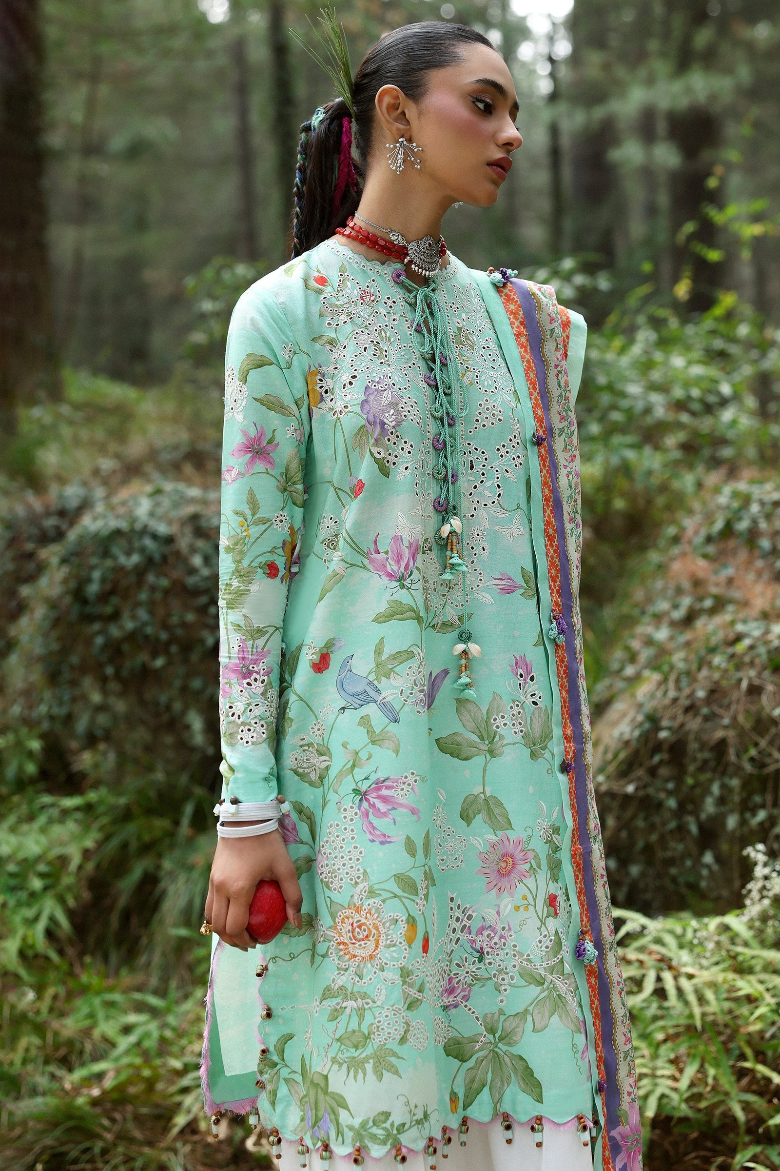 Zaha | Lawn 25 | ELARA (ZL25-02 B) by Zaha - Designer Dress - Type: Ladies Clothes - Available at Libayah - 100% Original