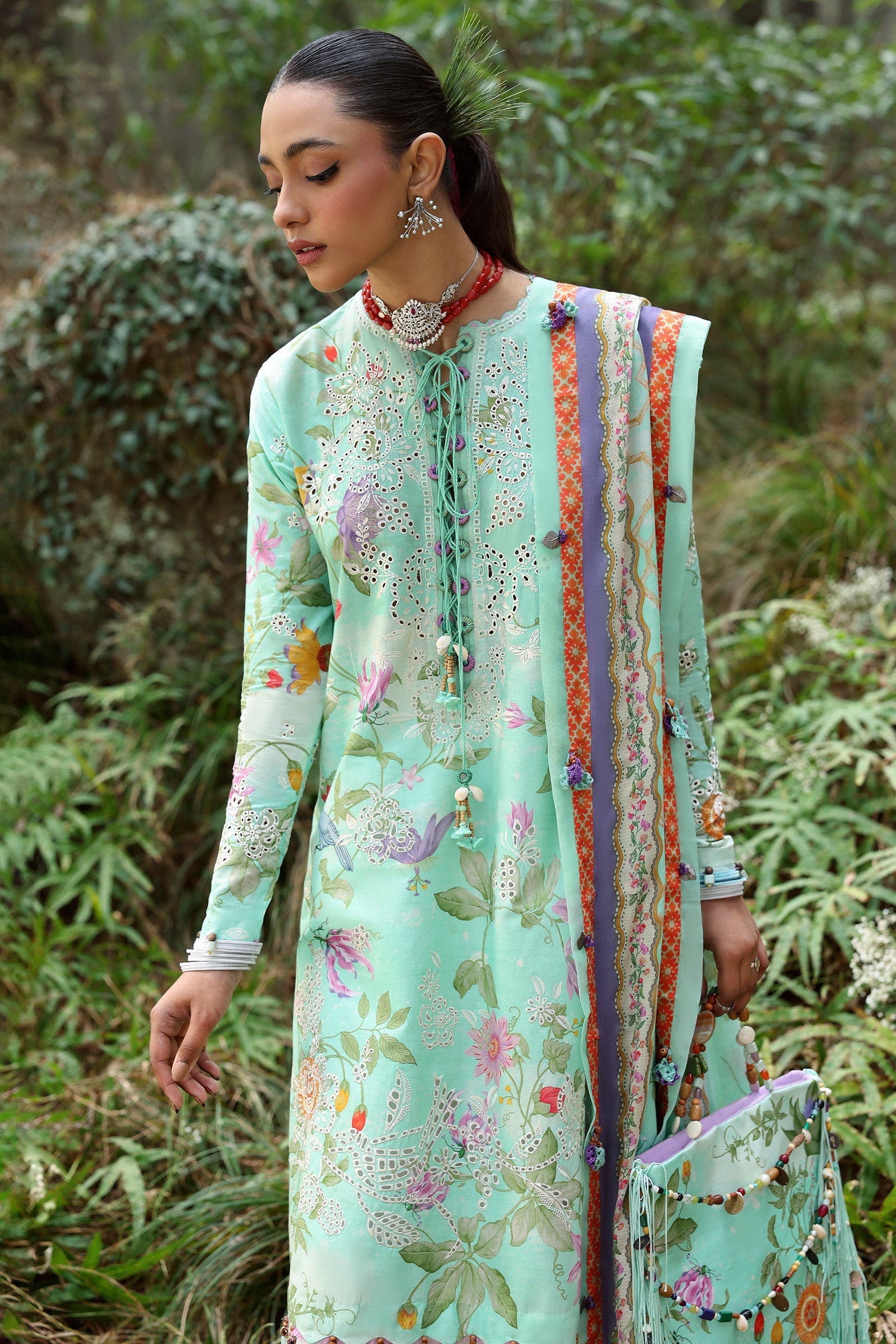 Zaha | Lawn 25 | ELARA (ZL25-02 B) by Zaha - Designer Dress - Type: Ladies Clothes - Available at Libayah - 100% Original