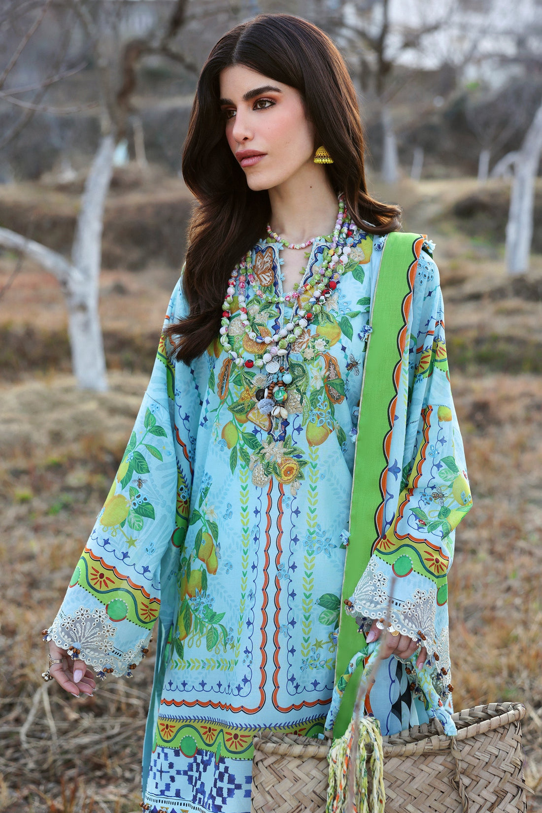 Zaha | Lawn 25 | DAHLIA (ZL25-04 B) by Zaha - Designer Dress - Type: Ladies Clothes - Available at Libayah - 100% Original
