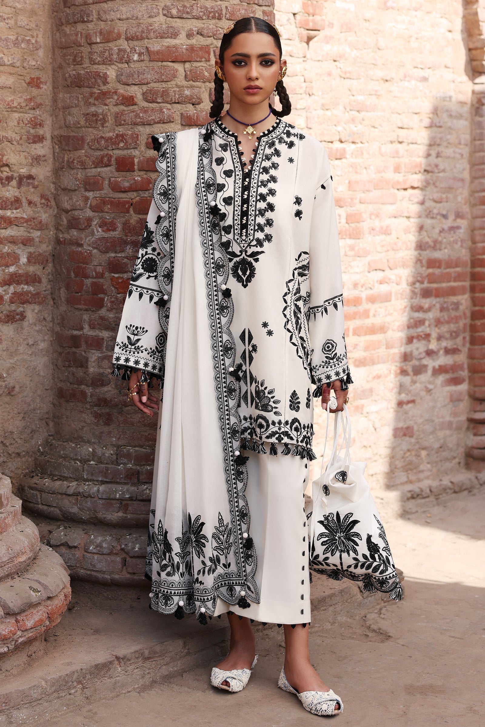 Zaha | Festive Lawn 25 | ZARMINA (ZF-25-08) by Zaha - Designer Dress - Type: Ladies Clothes - Available at Libayah - 100% Original