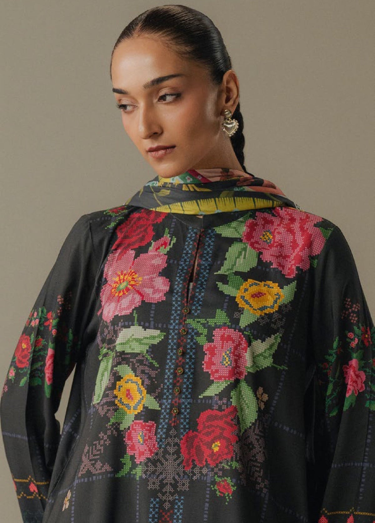 Zara Shahjahan | Coco Prints 25 |  Olive Hour-5A by Zara Shahjahan - Designer Dress  - Type : Ladies Clothes - Available at Libayah - 100% Original 