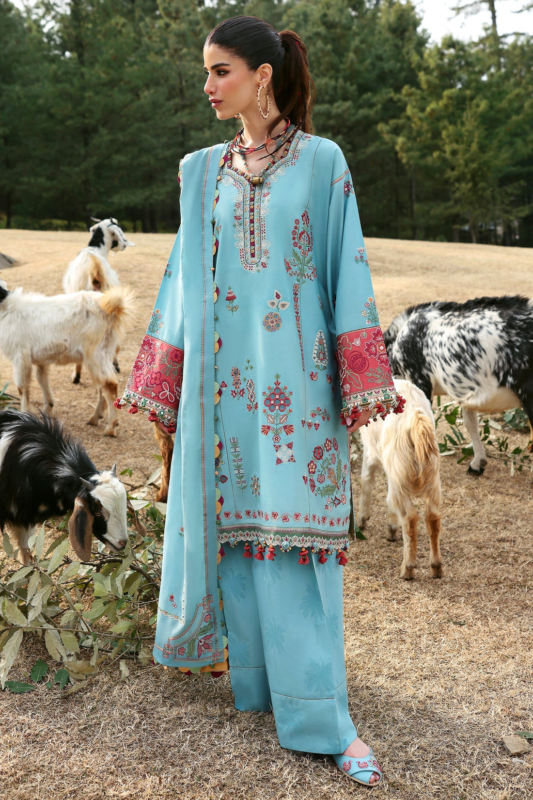 Zaha | Lawn 25 | RHEA (ZL25-14 A) by Zaha - Designer Dress - Type: Ladies Clothes - Available at Libayah - 100% Original