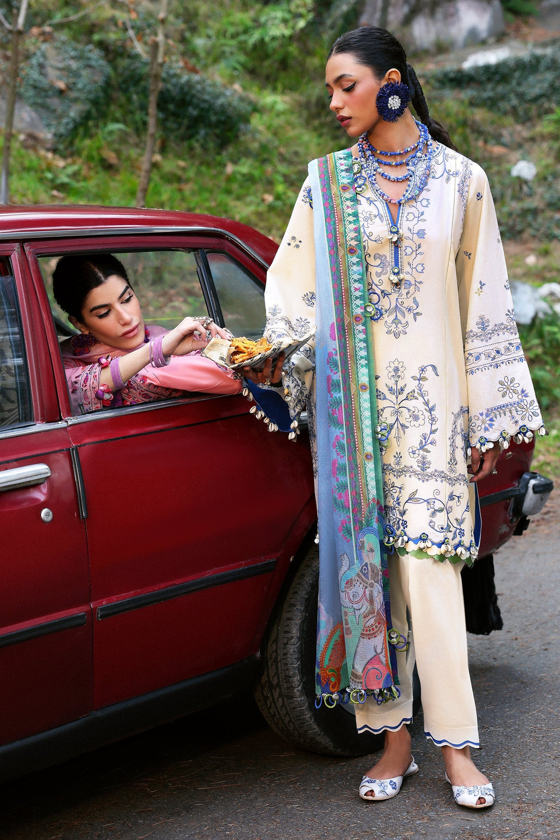 Zaha | Lawn 25 | ZANIA (ZL25-13 A) by Zaha - Designer Dress - Type: Ladies Clothes - Available at Libayah - 100% Original