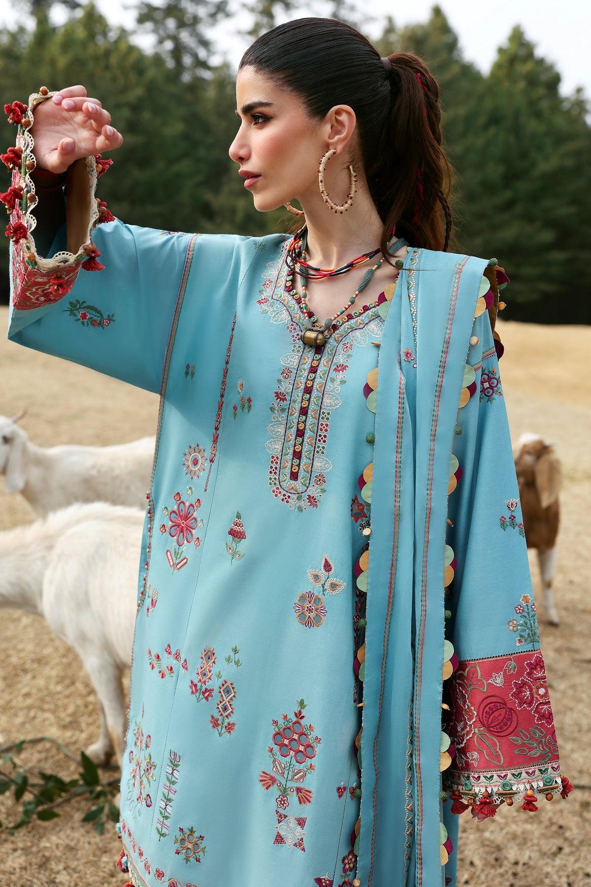 Zaha | Lawn 25 | RHEA (ZL25-14 A) by Zaha - Designer Dress - Type: Ladies Clothes - Available at Libayah - 100% Original