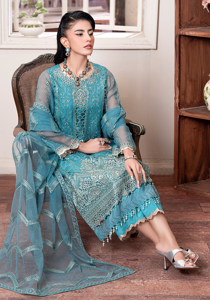 Altan | Zewar Formals | Fairy Blue by Altan - Designer Dress - Type: Ladies Clothes - Available at Libayah - 100% Original