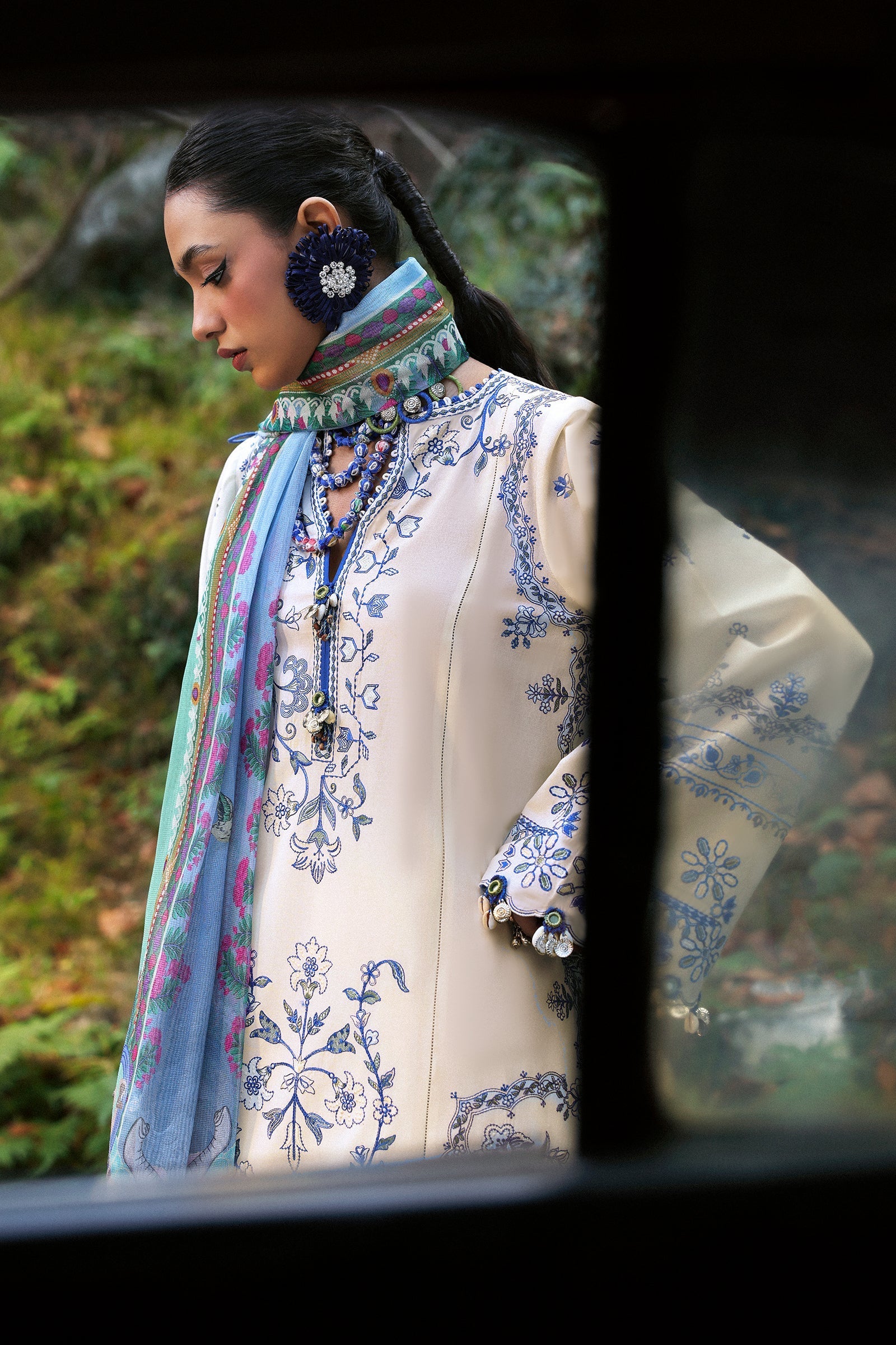 Zaha | Lawn 25 | ZANIA (ZL25-13 A) by Zaha - Designer Dress - Type: Ladies Clothes - Available at Libayah - 100% Original