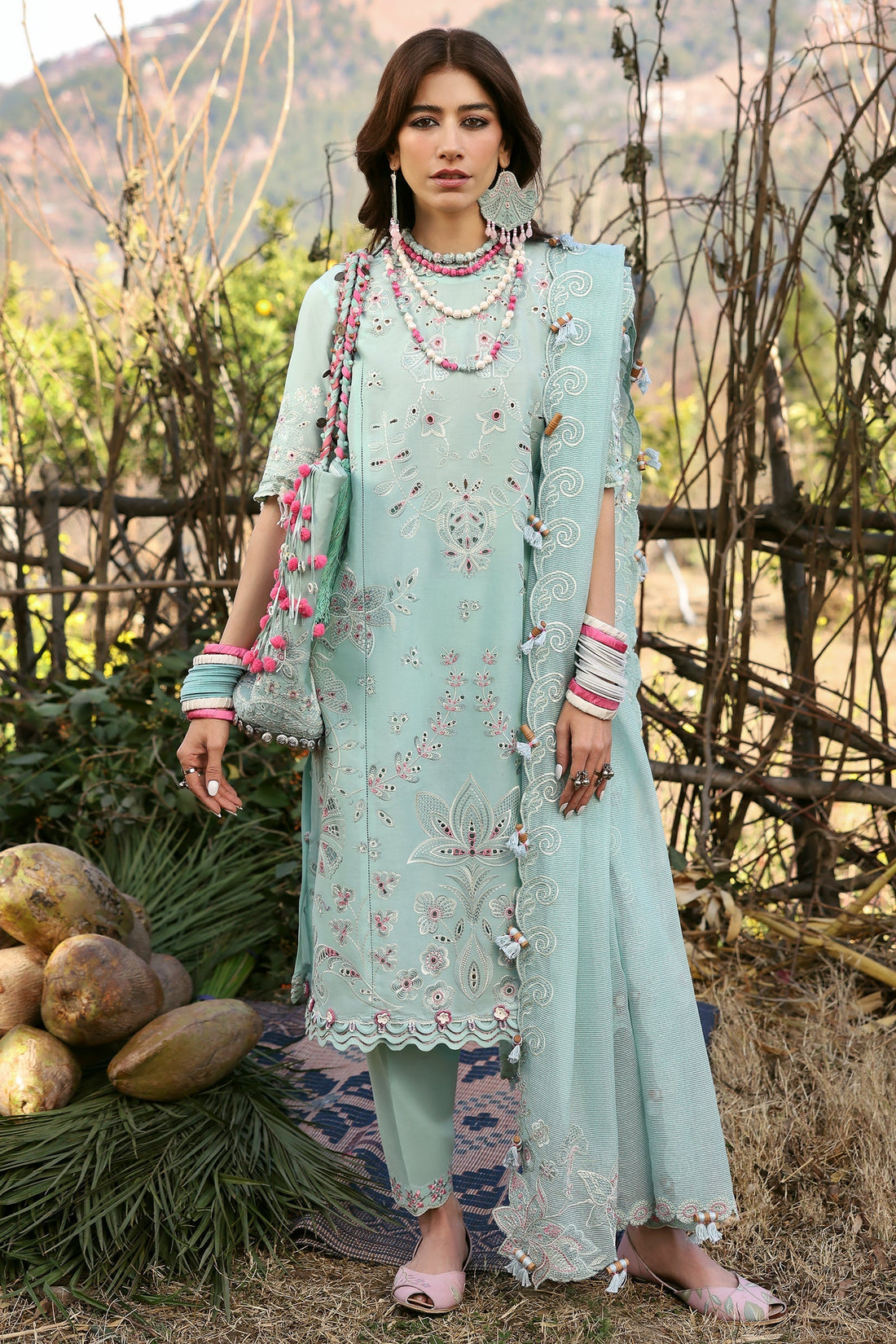 Zaha | Lawn 25 | AABROO (ZL25-05 A) by Zaha - Designer Dress - Type: Ladies Clothes - Available at Libayah - 100% Original