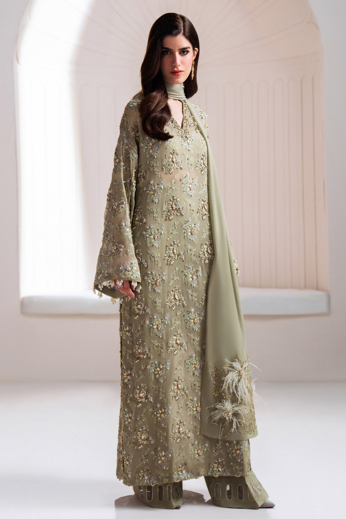 Elan | Wedding Formals | CLARTE (EP-21215) - Designer Dress - Type : Ladies Clothes - Available at Libayah - 100% Original