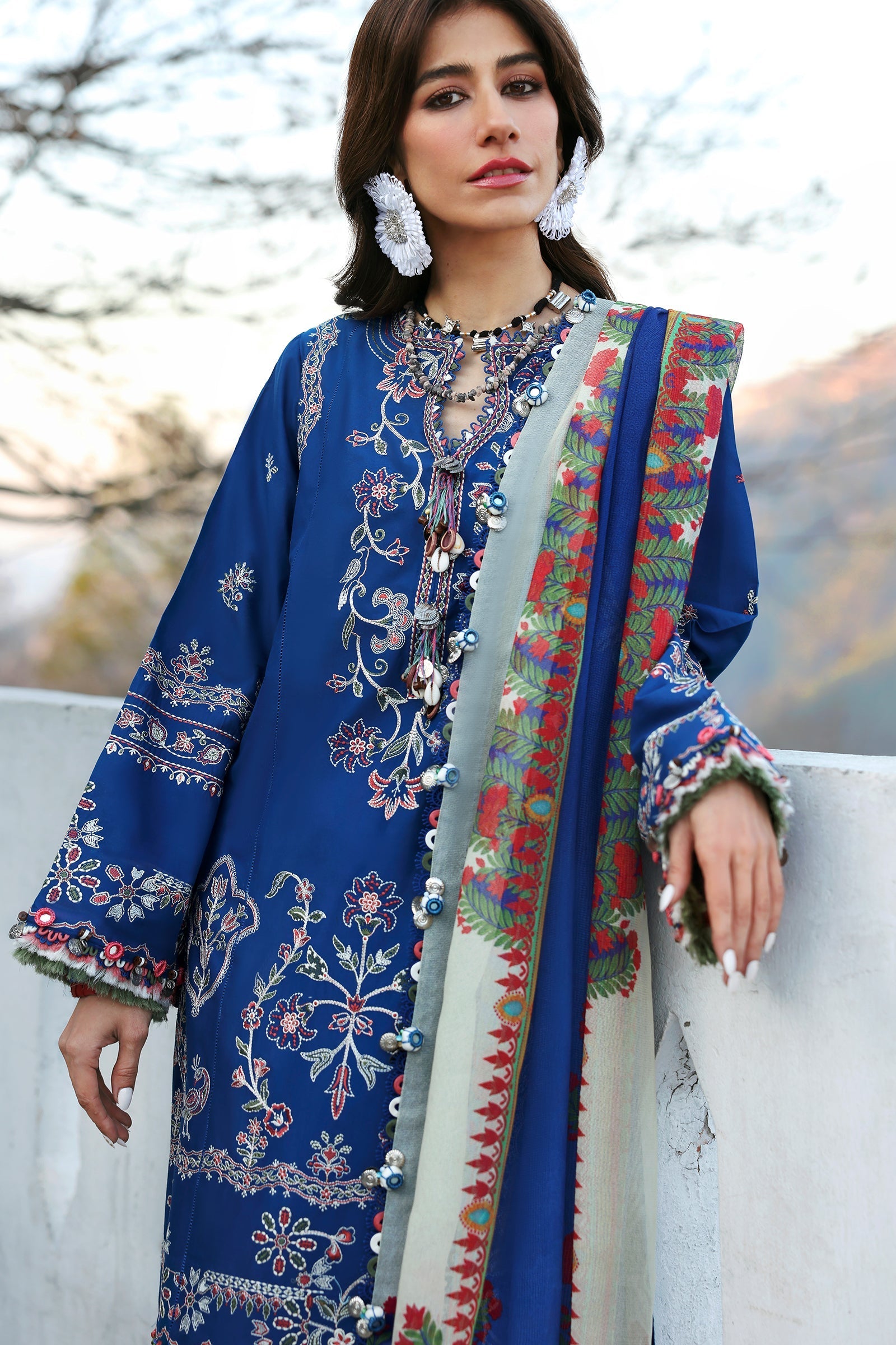 Zaha | Lawn 25 | MAYA (ZL25-15 B) by Zaha - Designer Dress - Type: Ladies Clothes - Available at Libayah - 100% Original