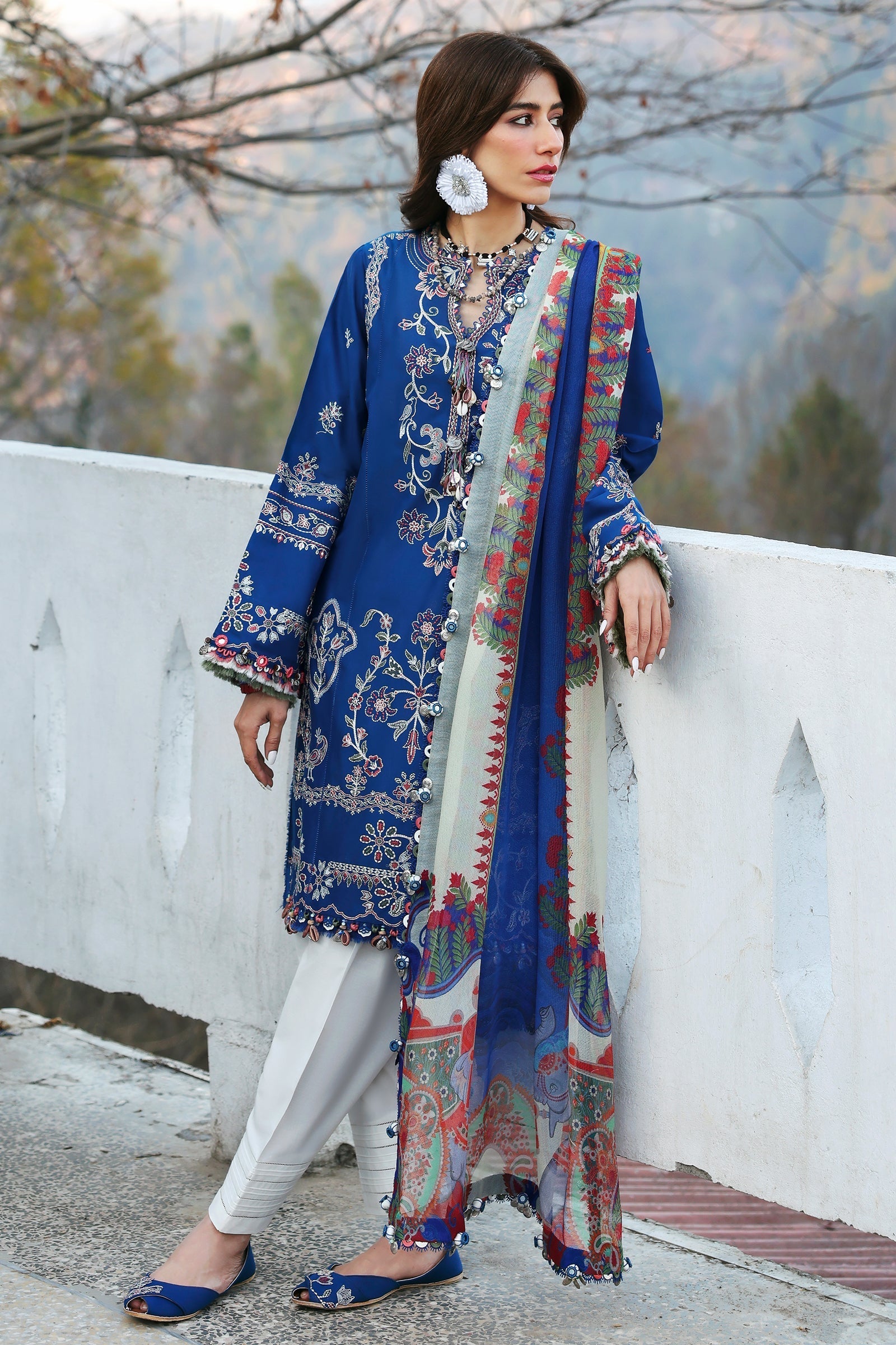 Zaha | Lawn 25 | MAYA (ZL25-15 B) by Zaha - Designer Dress - Type: Ladies Clothes - Available at Libayah - 100% Original