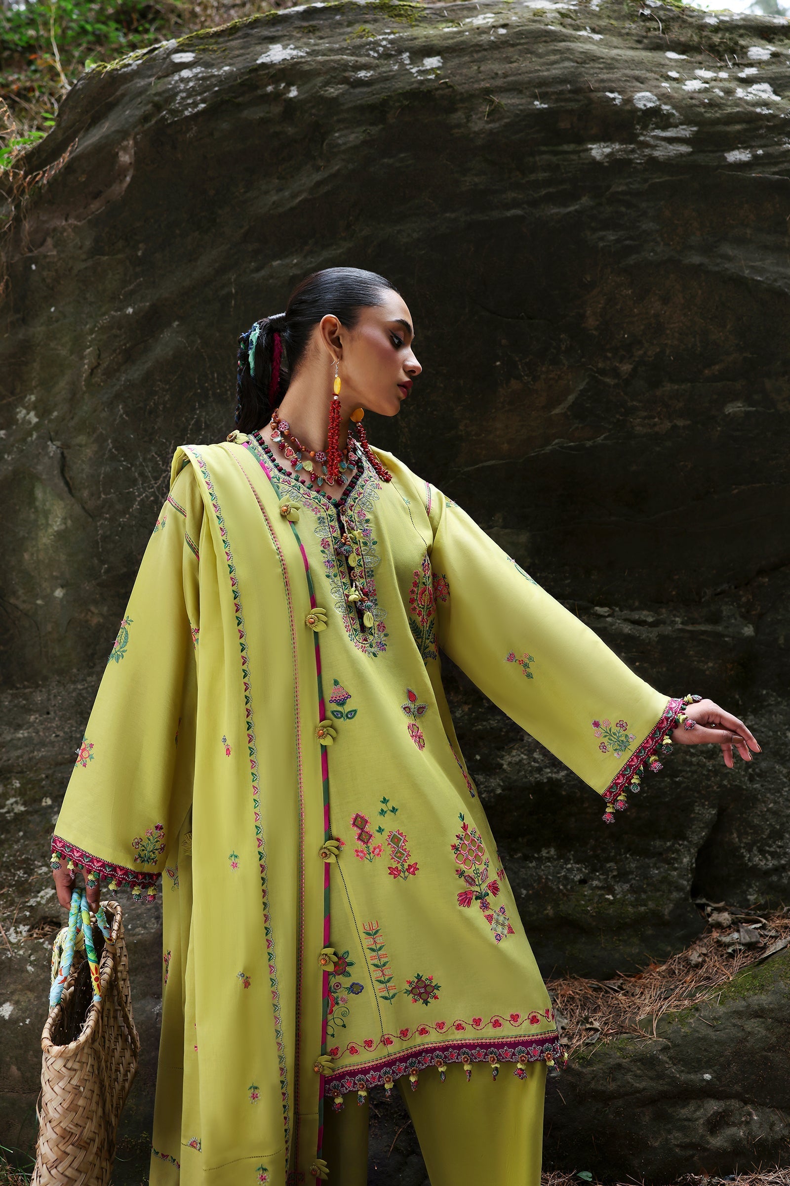 Zaha | Lawn 25 | RHEA (ZL25-14 B) by Zaha - Designer Dress - Type: Ladies Clothes - Available at Libayah - 100% Original