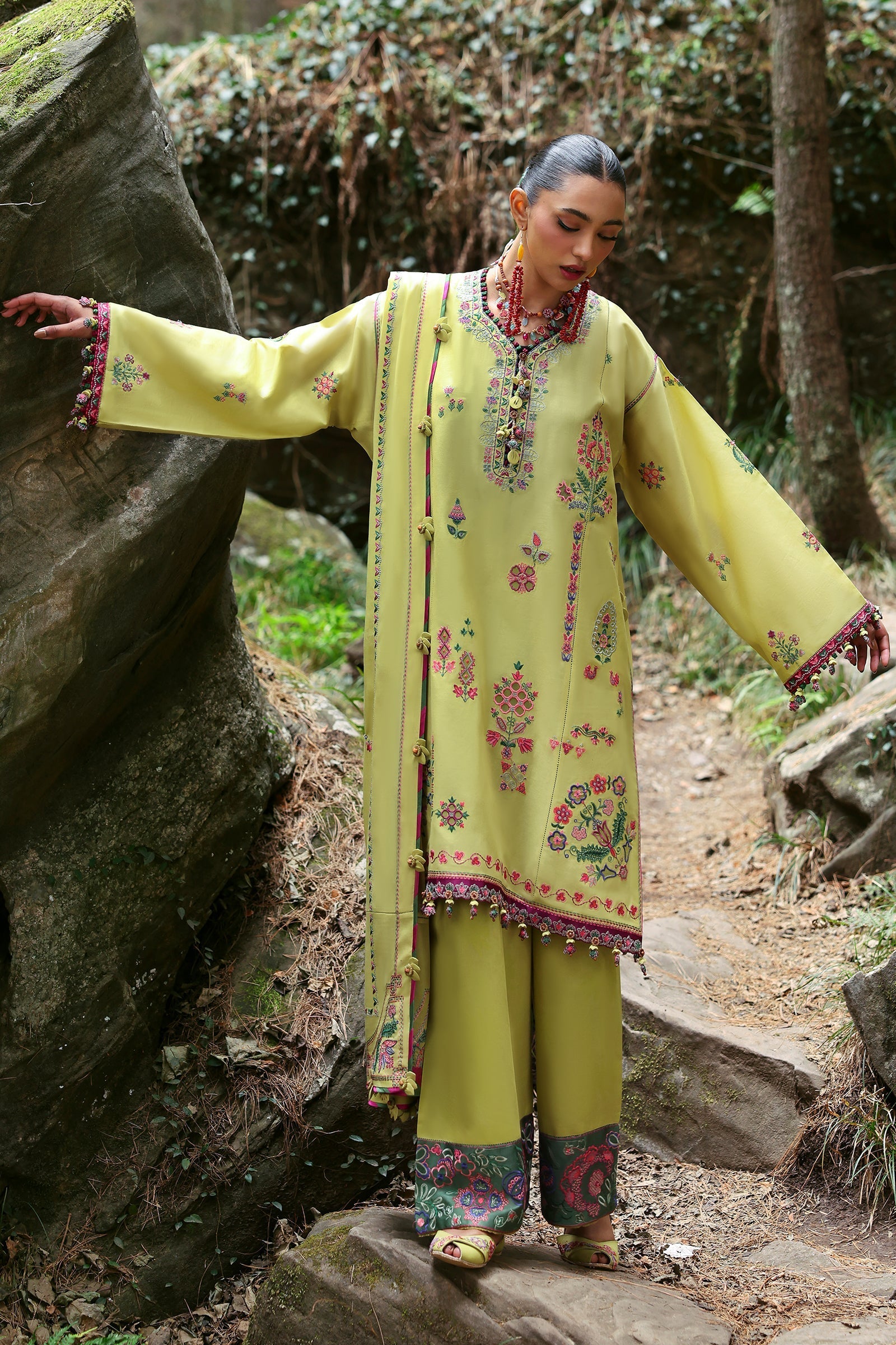 Zaha | Lawn 25 | RHEA (ZL25-14 B) by Zaha - Designer Dress - Type: Ladies Clothes - Available at Libayah - 100% Original