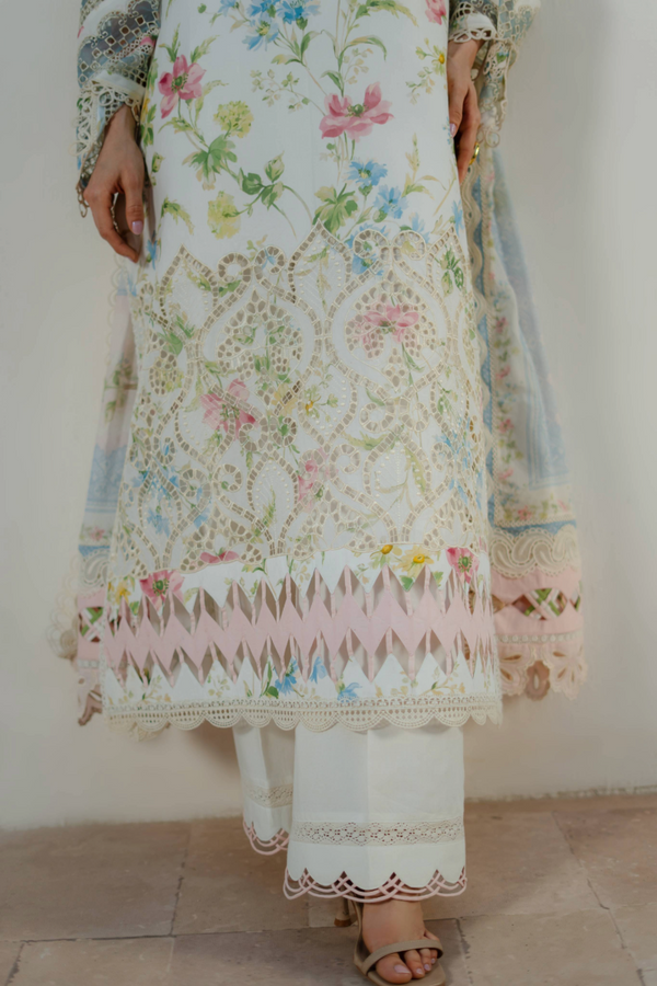 Manara | Summer Dreams 26 |WHITE GAURA by Manara - Designer Dress  - Type : Ladies Clothes - Available at Libayah - 100% Original 