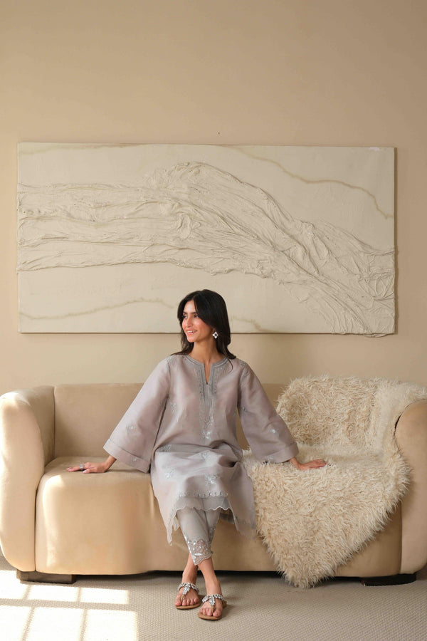 Noor by Saadia Asad | Noor Pret 25 | D3 - Neutral Noir by Noor by Saadia Asad - Designer Dress  - Type : Ladies Clothes - Available at Libayah - 100% Original 