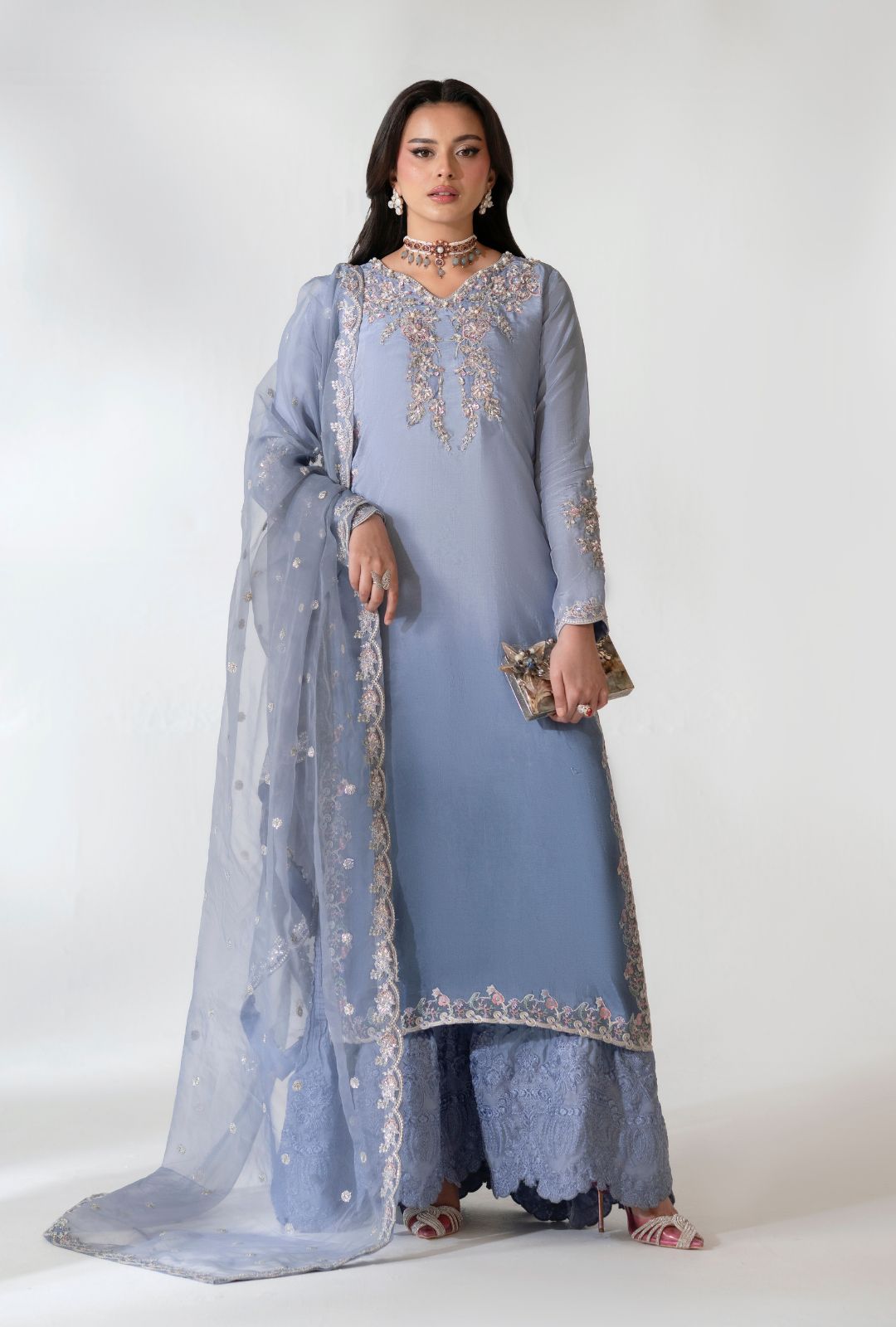 AJR Couture | Luxe Pret 25 | Drape Divine by AJR Couture - Designer Dress  - Type : Ladies Clothes - Available at Libayah - 100% Original 