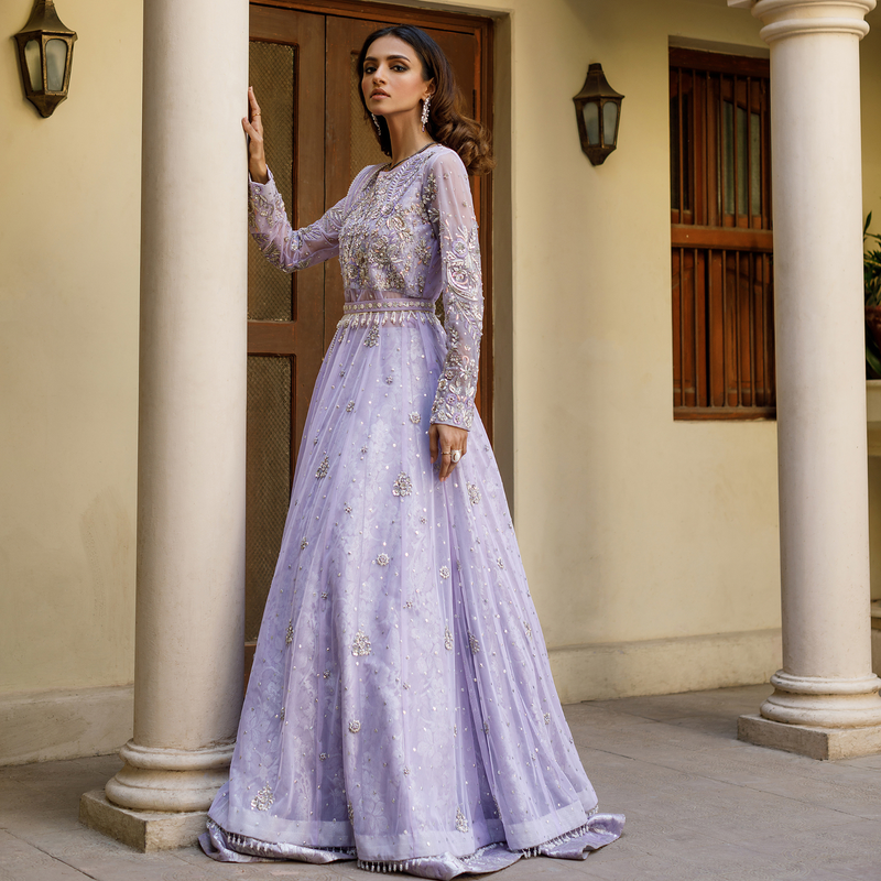 Wahajmkhan | Bahar Begum Formals | LILAC EXTRAVANGANZA by Wahaj M.Khan - Designer Dress - Type: Ladies Clothes - Available at Libayah - 100% Original