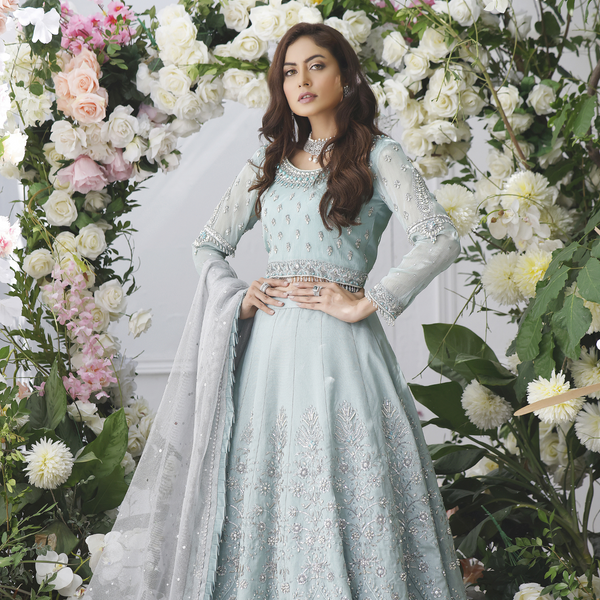 Wahajmkhan | Eden wedding Formals | MINT FEROZI LENGA by Wahaj M.Khan - Designer Dress - Type: Ladies Clothes - Available at Libayah - 100% Original