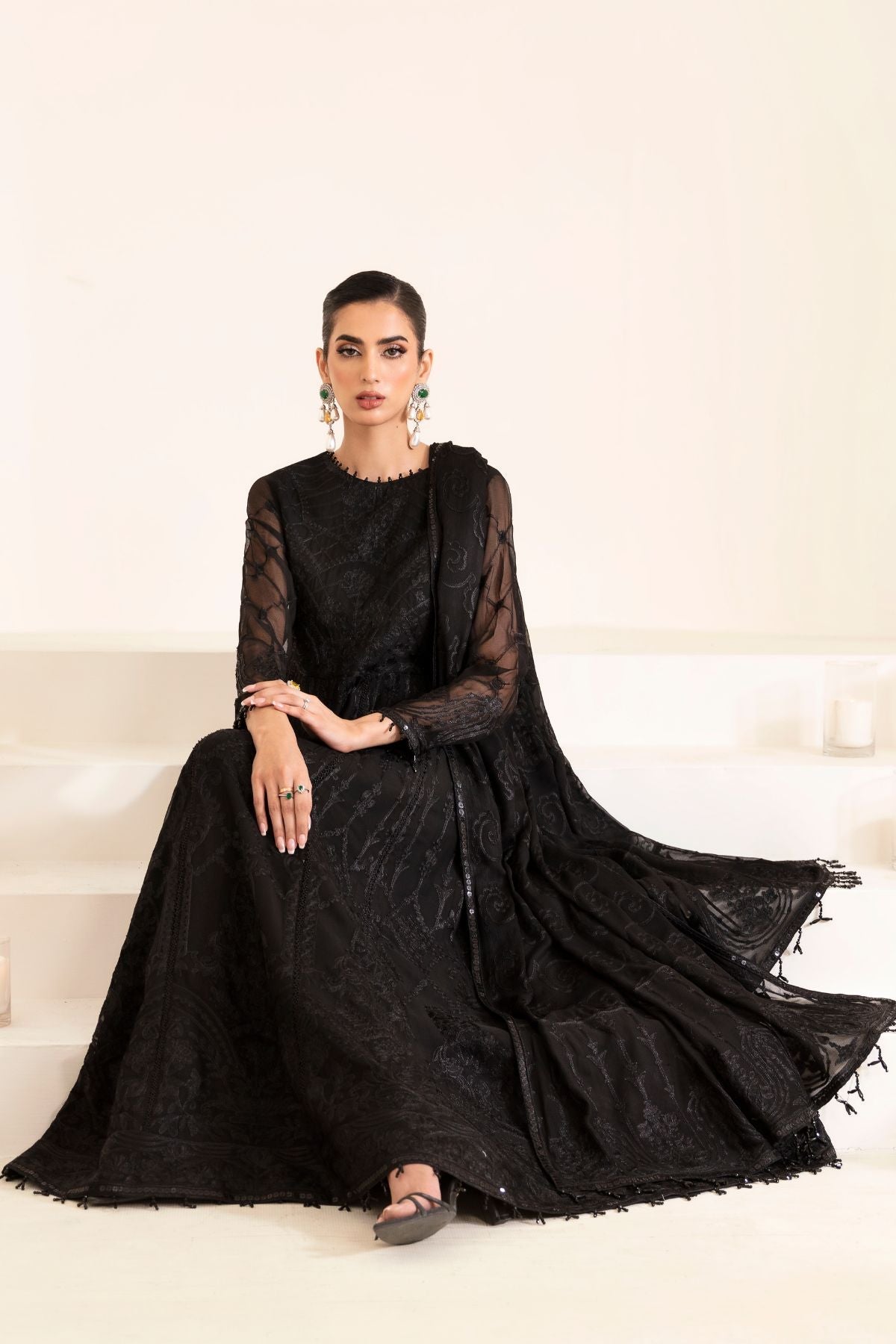 Alizeh | Formals Collection | AF-UF-9027-SIYAH by Alizeh - Designer Dress - Type: Ladies Clothes - Available at Libayah - 100% Original