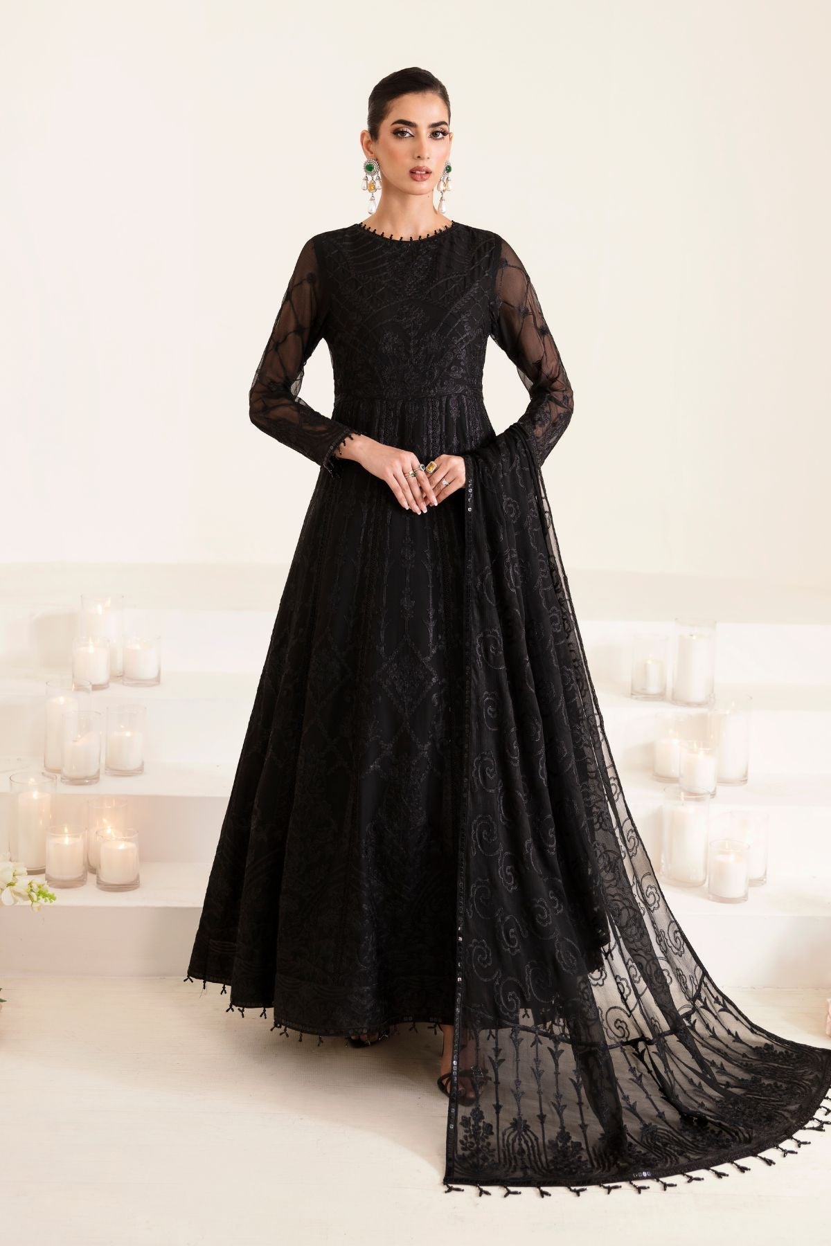 Alizeh | Formals Collection | AF-UF-9027-SIYAH by Alizeh - Designer Dress - Type: Ladies Clothes - Available at Libayah - 100% Original