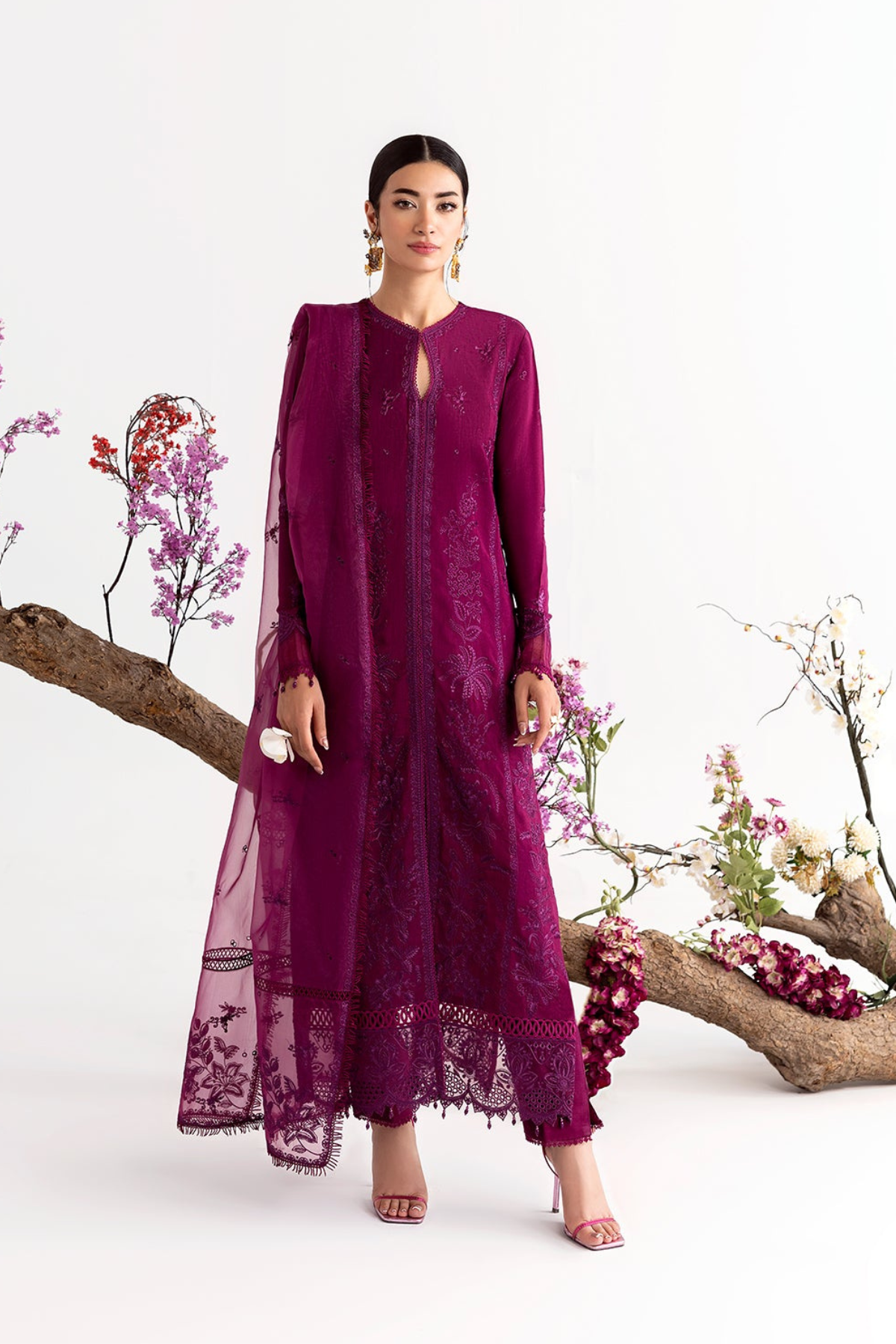 Enzo | Tu Es Aime | Prune by Enzo - Designer Dress  - Type : Ladies Clothes - Available at Libayah - 100% Original 