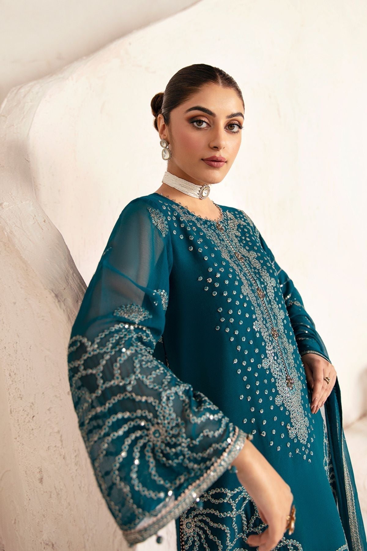 Alizeh | Formals Collection | AF-UF-9026-MINAL by Alizeh - Designer Dress - Type: Ladies Clothes - Available at Libayah - 100% Original