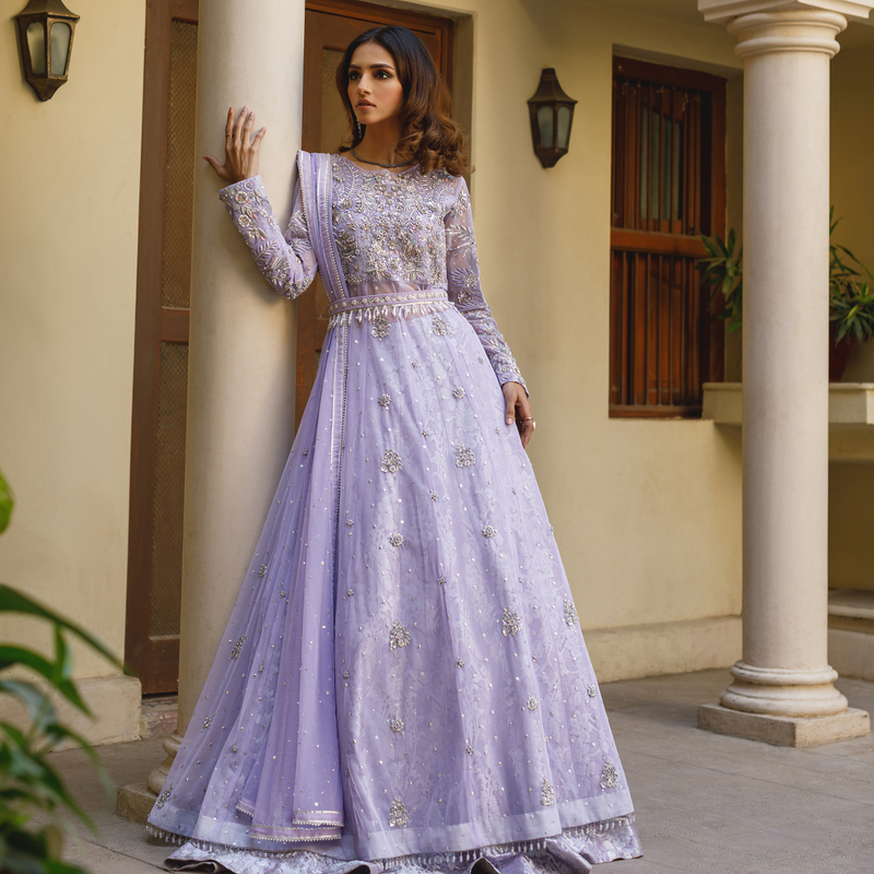 Wahajmkhan | Bahar Begum Formals | LILAC EXTRAVANGANZA by Wahaj M.Khan - Designer Dress - Type: Ladies Clothes - Available at Libayah - 100% Original