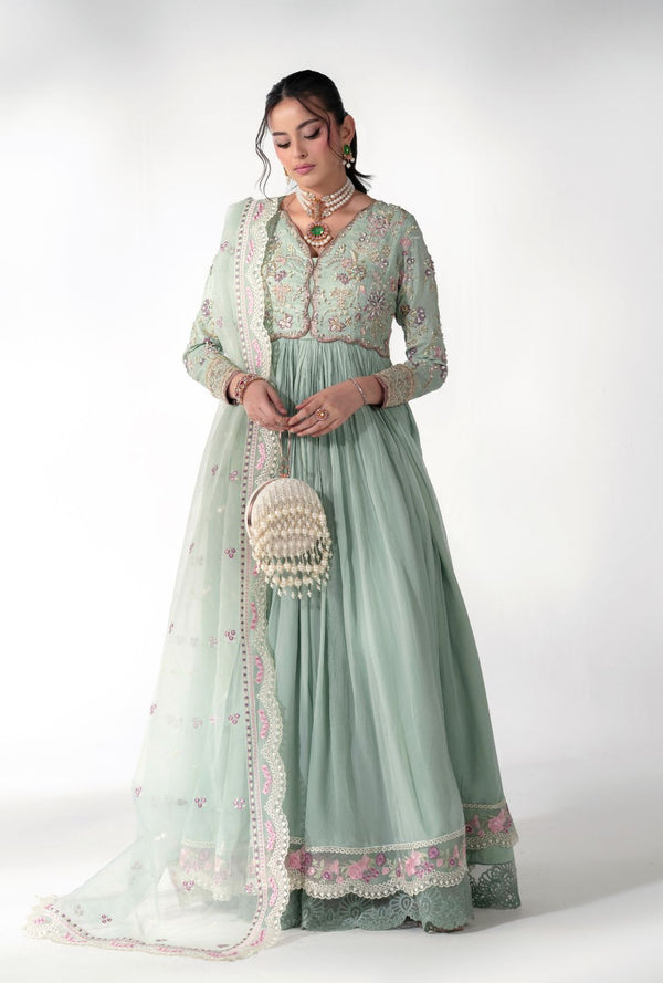 AJR Couture | Luxe Pret 25 | Satin Serenity by AJR Couture - Designer Dress  - Type : Ladies Clothes - Available at Libayah - 100% Original 