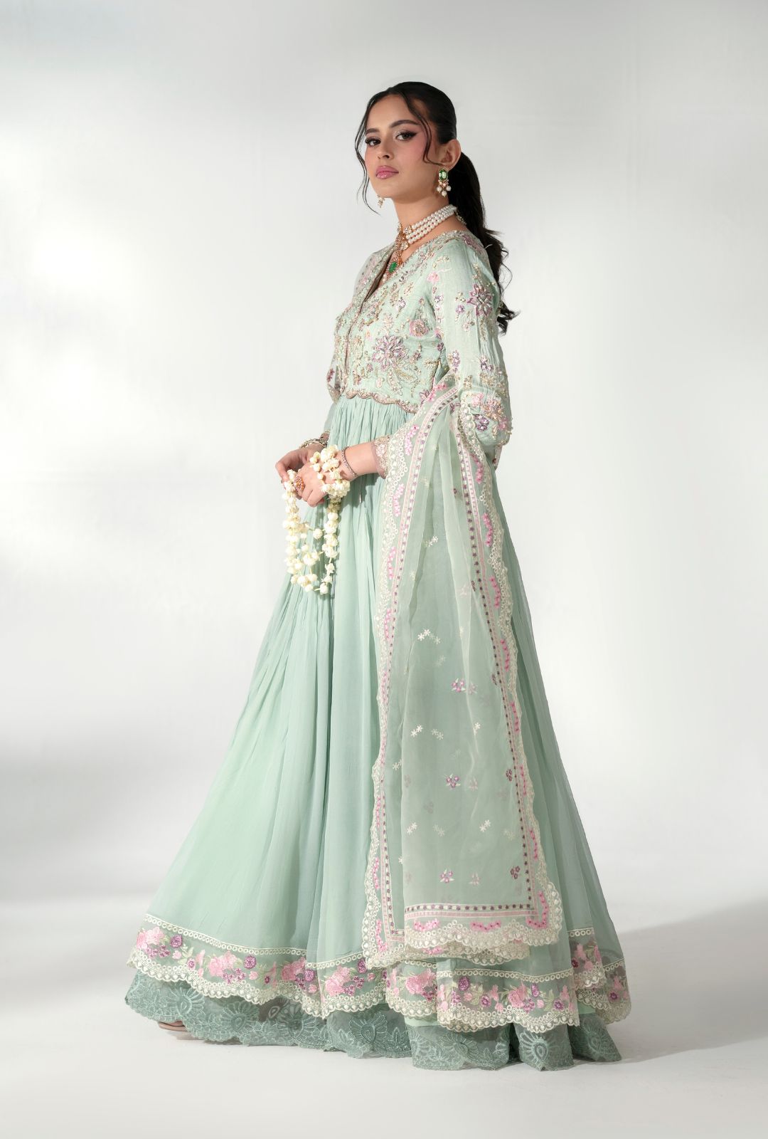 AJR Couture | Luxe Pret 25 | Satin Serenity by AJR Couture - Designer Dress  - Type : Ladies Clothes - Available at Libayah - 100% Original 