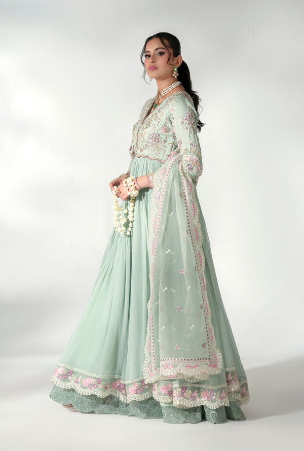 AJR Couture | Luxe Pret 25 | Satin Serenity by AJR Couture - Designer Dress  - Type : Ladies Clothes - Available at Libayah - 100% Original 