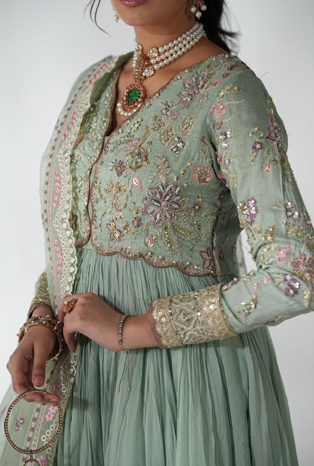 AJR Couture | Luxe Pret 25 | Satin Serenity by AJR Couture - Designer Dress  - Type : Ladies Clothes - Available at Libayah - 100% Original 