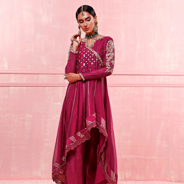 Wahajmkhan | Festive Fiesta Formals | MAGENTA MAGNIFICENCE by Wahaj M.Khan - Designer Dress - Type: Ladies Clothes - Available at Libayah - 100% Original