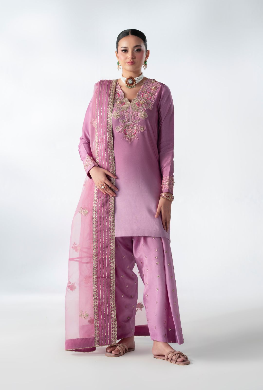 AJR Couture | Luxe Pret 25 | Floral Fusion by AJR Couture - Designer Dress  - Type : Ladies Clothes - Available at Libayah - 100% Original 