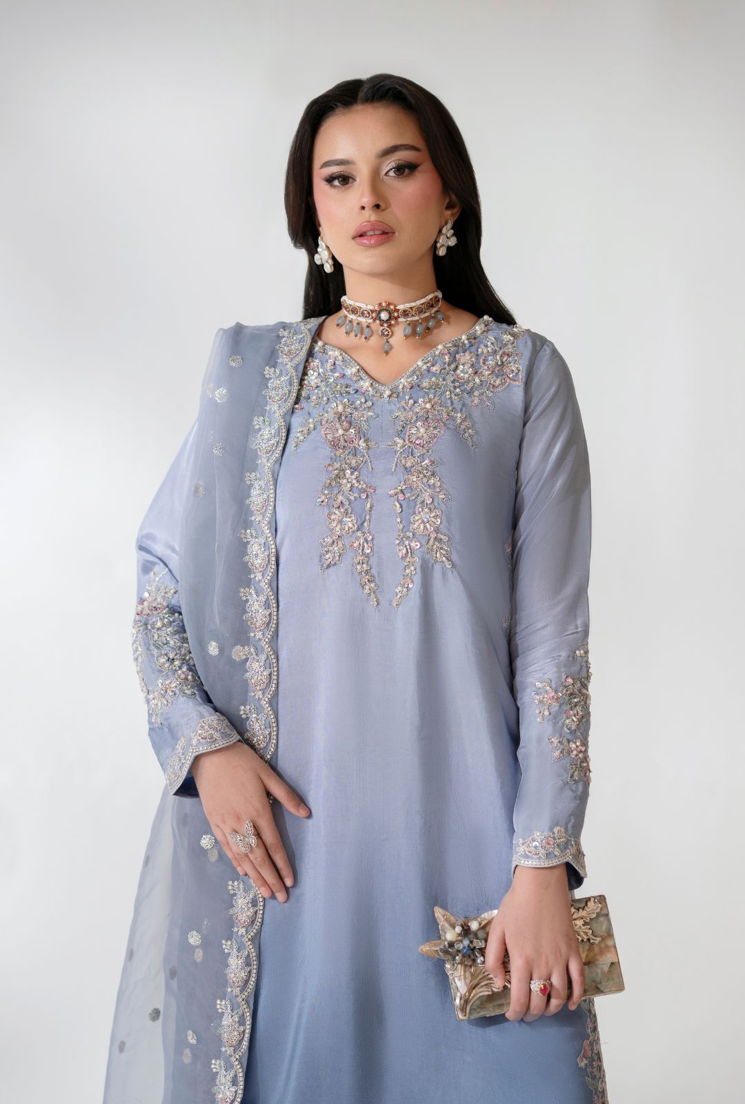 AJR Couture | Luxe Pret 25 | Drape Divine by AJR Couture - Designer Dress  - Type : Ladies Clothes - Available at Libayah - 100% Original 