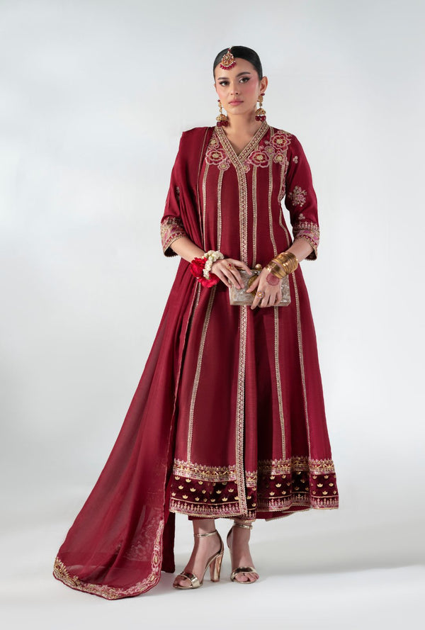 AJR Couture | Luxe Pret 25 | Ruby Raffia by AJR Couture - Designer Dress  - Type : Ladies Clothes - Available at Libayah - 100% Original 