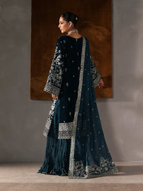 Gulaal | Marais Velvet | MORENA by Gulaal - Designer Dress - Type : Ladies Clothes - Available at Libayah - 100% Original 