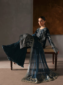 Gulaal | Marais Velvet | MORENA by Gulaal - Designer Dress - Type : Ladies Clothes - Available at Libayah - 100% Original 