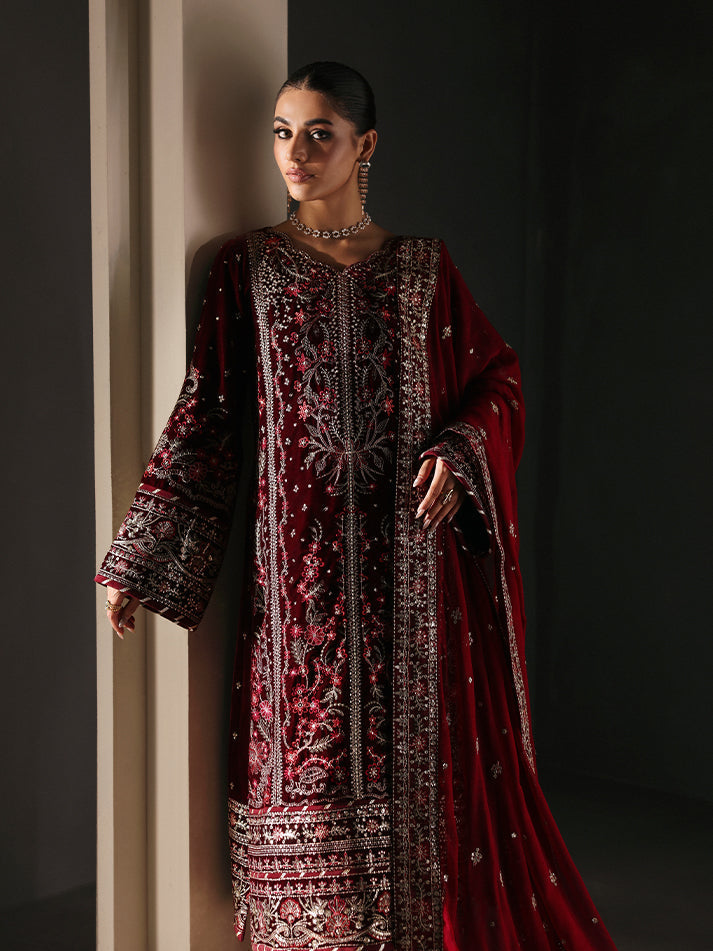 Gulaal | Marais Velvet | VELA by Gulaal - Designer Dress - Type : Ladies Clothes - Available at Libayah - 100% Original 