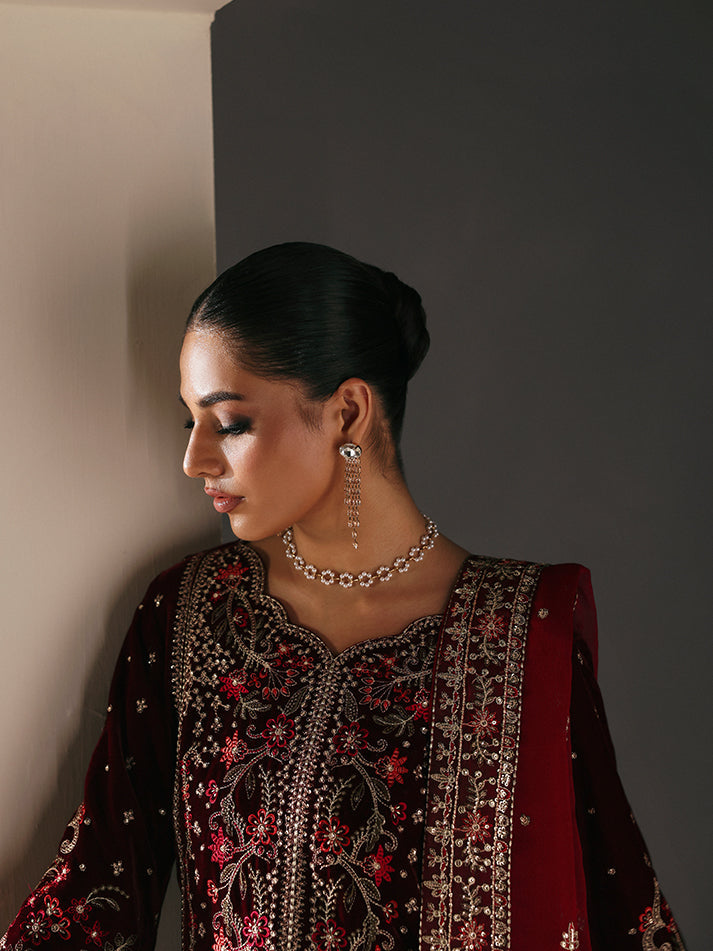 Gulaal | Marais Velvet | VELA by Gulaal - Designer Dress - Type : Ladies Clothes - Available at Libayah - 100% Original 