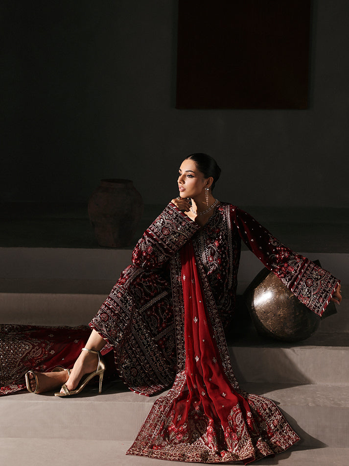 Gulaal | Marais Velvet | VELA by Gulaal - Designer Dress - Type : Ladies Clothes - Available at Libayah - 100% Original 