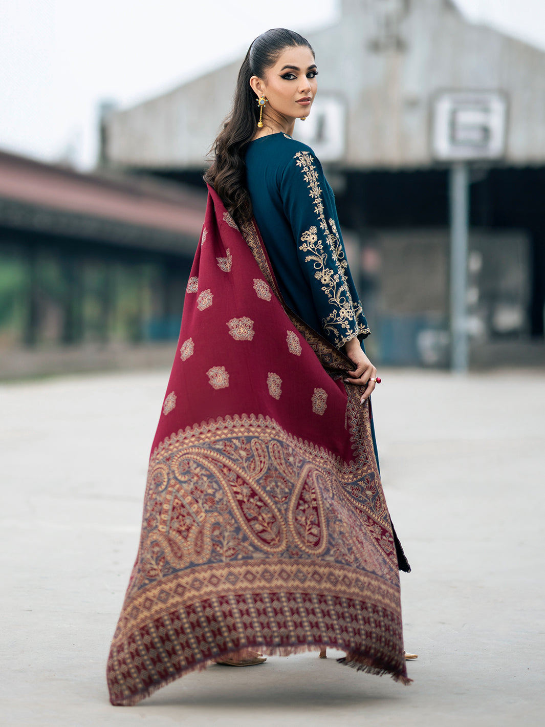 Izel | Musafir Embroidered Winter Collection 24 |  VASL by Izel - Designer Dress - Type: Casual - Available at Libayah - 100% Original